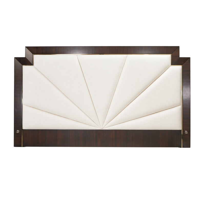 Bowery Hill Place Eastern King Upholstered Bed - Cream/Espresso