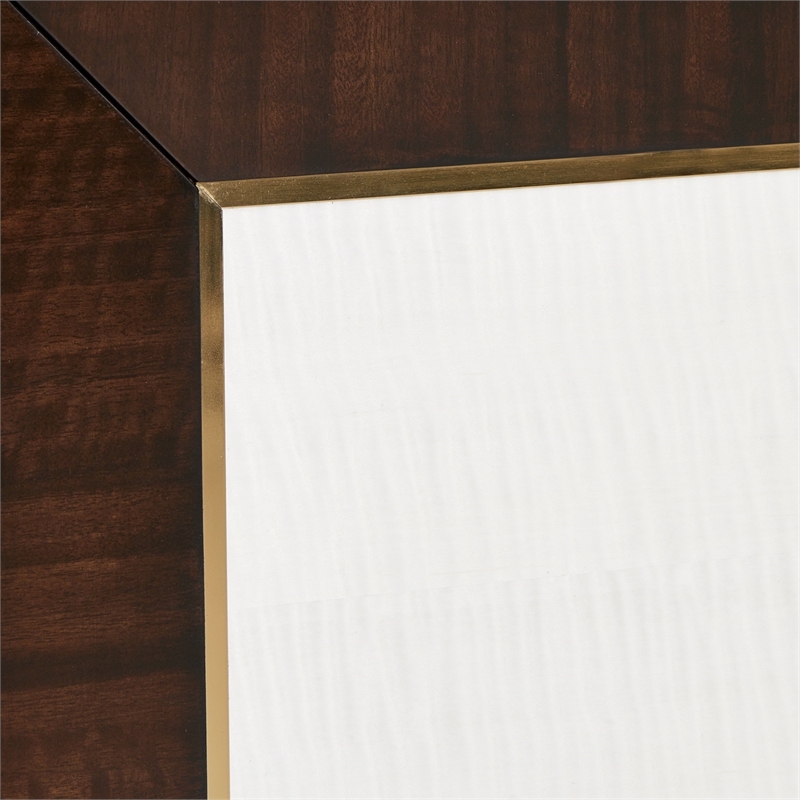 Bowery Hill Place Eastern King Upholstered Bed - Cream/Espresso