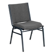 Bowery Hill Contemporary Upholstered Stacking Chair in Gray Finish