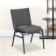 Bowery Hill Contemporary Upholstered Stacking Chair in Gray Finish