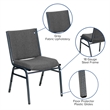 Bowery Hill Contemporary Upholstered Stacking Chair in Gray Finish