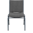 Bowery Hill Contemporary Upholstered Stacking Chair in Gray Finish