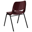 Bowery Hill Contemporary Ergonomic Shell Back Stacking Chair in Burgundy