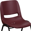 Bowery Hill Contemporary Ergonomic Shell Back Stacking Chair in Burgundy