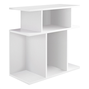 Bowery Hill Living Room/Bedroom Accent Side End Table in Laminate White