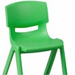 Bowery Hill Plastic Activity Table Set w/ 6 School Stacking Chairs in Green