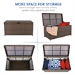 Bowery Hill Contemporary Wicker Patio Storage Deck Box in Espresso