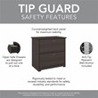 Bowery Hill 2 Drawer Lateral File Cabinet in Heather Gray - Engineered Wood