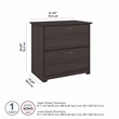 Bowery Hill 2 Drawer Lateral File Cabinet in Heather Gray - Engineered Wood