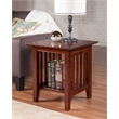 Bowery Hill Contemporary Solid Wood Contemporary End Table in Walnut
