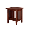 Bowery Hill Contemporary Solid Wood Contemporary End Table in Walnut