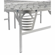 Bowery Hill Transitional Metal Full Bed Frame in Silver Finish