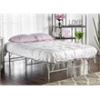 Bowery Hill Transitional Metal Full Bed Frame in Silver Finish