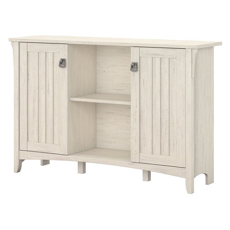 Bowery Hill Engineered Wood Accent Storage Cabinet with 2 Doors in Antique White