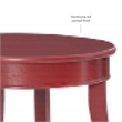 Bowery Hill Contemporary Round Wood End Table with Shelf in Red