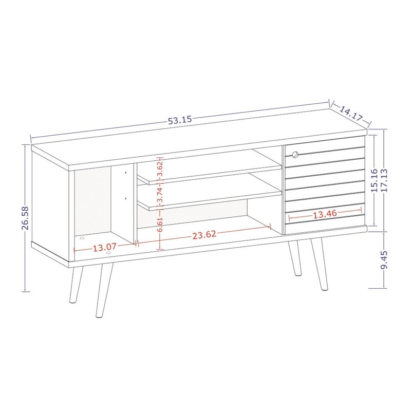 Bowery Hill Mid-Century Wood TV Stand for TVs up to 50