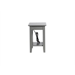 Bowery Hill Solid Wood Chair Side Table with Device Charger in Gray
