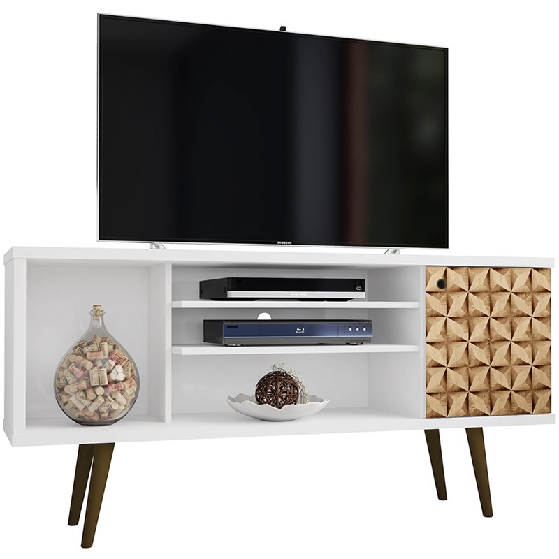 Bowery Hill Mid-Century Solid Wood TV Stand for TVs up to 50