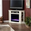 Bowery Hill Contemporary Color Changing Electric Fireplace in Ivory