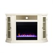 Bowery Hill Contemporary Color Changing Electric Fireplace in Ivory