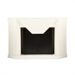 Bowery Hill Contemporary Color Changing Electric Fireplace in Ivory