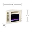 Bowery Hill Contemporary Color Changing Electric Fireplace in Ivory