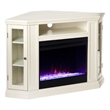 Bowery Hill Contemporary Color Changing Electric Fireplace in Ivory