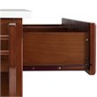 Bowery Hill Transitional Wood Granite Top Kitchen Island in Mahogany