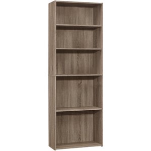 Bowery Hill Bookshelf Bookcase 6 Tier 72&quotH Office Bedroom Laminate Brown