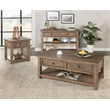 Bowery Hill Farmhouse Solid Wood 2 Drawer Sofa Console Table Natural