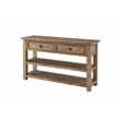 Bowery Hill Farmhouse Solid Wood 2 Drawer Sofa Console Table Natural