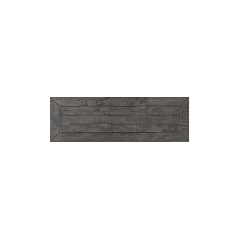 Bowery Hill Farmhouse Wood 2 Drawer Sofa Console Table White and Gray