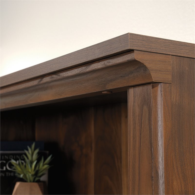 Bowery Hill Engineered Wood 5-Shelf Bookcase in Grand Walnut