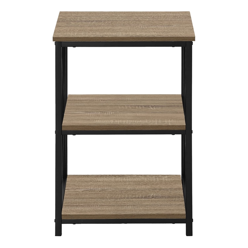 Bowery Hill Living Room/Bedroom Accent Side End Table in Metal Brown