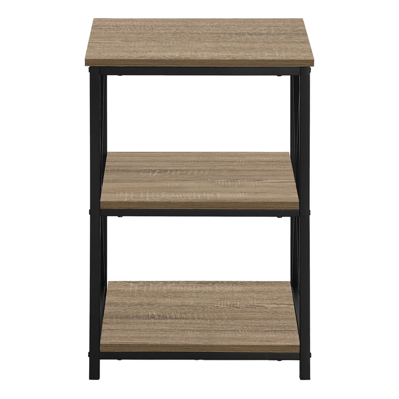 Bowery Hill Living Room/Bedroom Accent Side End Table in Metal Brown