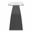 Bowery Hill Contemporary Glass Top Sofa Table in Gray Finish