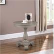 Bowery Hill Transitional Engineered Wood Round End Table in Antique Gray