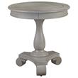 Bowery Hill Transitional Engineered Wood Round End Table in Antique Gray
