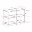 Bowery Hill Tempered Glass Red Console Table Rectangular Contemporary 42
