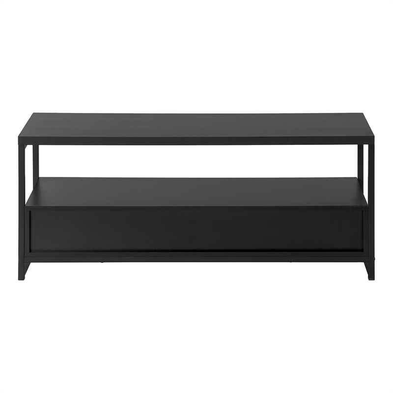Bowery Hill TV Stand 48 Inch Console Living Room Bedroom Laminate Black