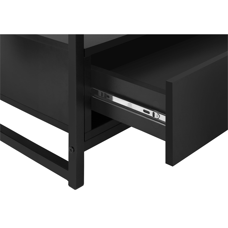 Bowery Hill TV Stand 48 Inch Console Living Room Bedroom Laminate Black