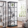 Bowery Hill Industrial Metal 33-Inch Bookcase in Antique Blue
