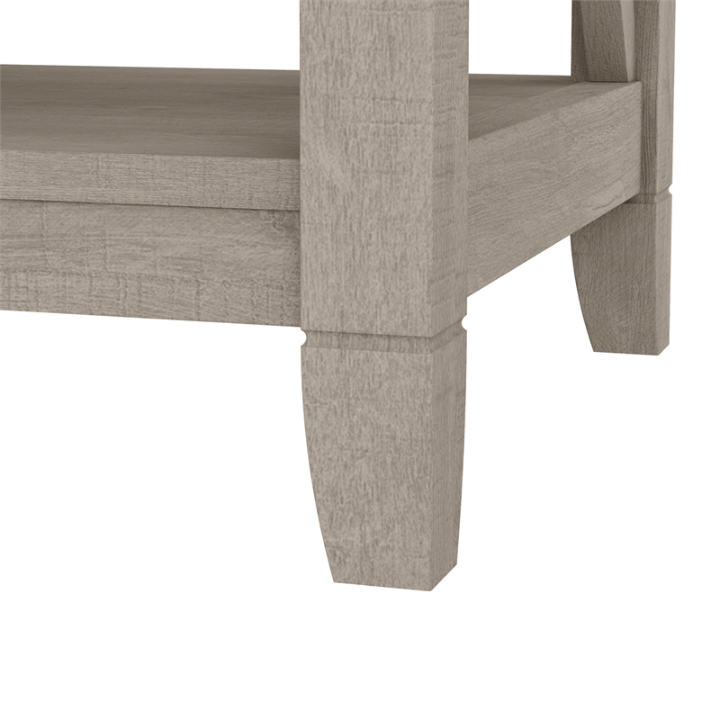 Bowery Hill 5 Shelf Bookcase Set in Washed Gray - Engineered Wood