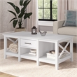 Bowery Hill Coffee Table with Storage in Pure White Oak - Engineered Wood