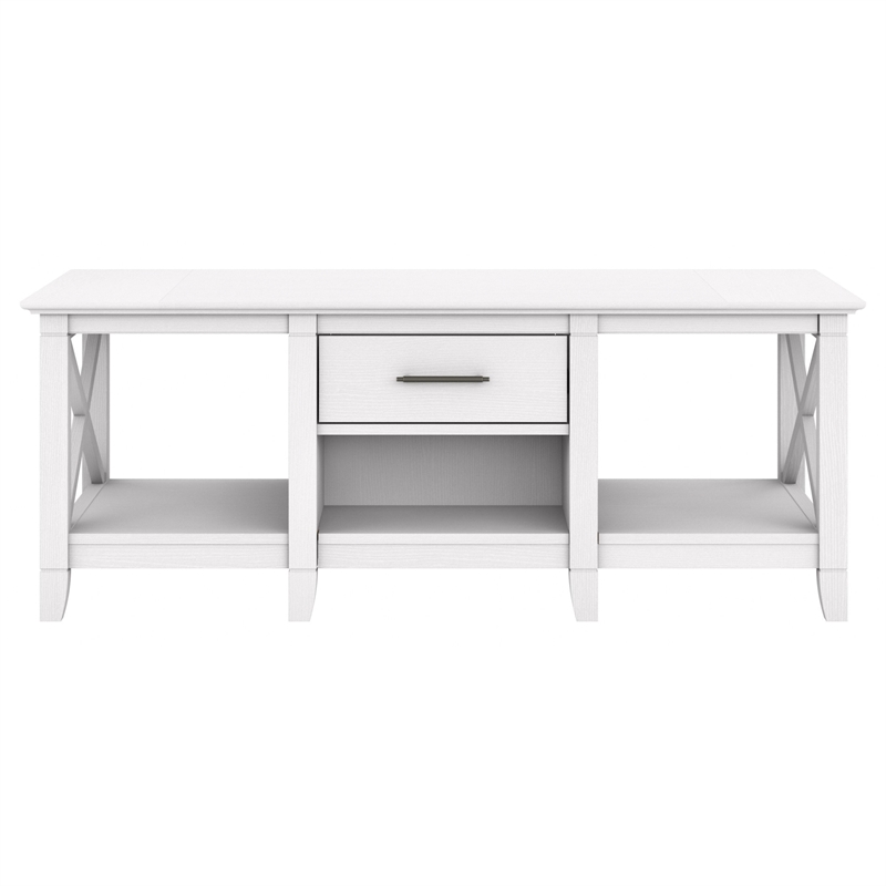Bowery Hill Coffee Table with Storage in Pure White Oak - Engineered Wood