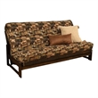 Bowery Hill Full-size Futon in Brown Peter's Cabin Print-Frame Not Included