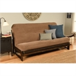 Bowery Hill Full Fabric Futon in Marmont Brown Mocha-Frame Not Included