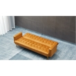 Bowery Hill Contemporary Velvet Convertible Sofa in Ginger Finish