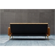 Bowery Hill Contemporary Velvet Convertible Sofa in Ginger Finish