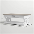 Bowery Hill Traditional Wood Cocktail Table in White with Storage Drawer